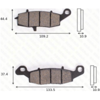 Bremsklötze Scheibenbremsbeläge MCB843SH