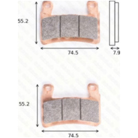 disk brake pads MCB 850 CRQ ECE R90 homologated