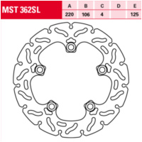 MST 362 SL brake disc, fixed