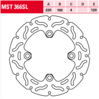 MST366SL brake disc, fixed