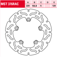 MST 376 RAC Bremsscheibe starr