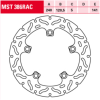 MST 386 RAC brake disc, fixed