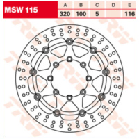 MSW115 Bremsscheibe schwimmend