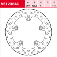 TRW7Brake disc racing FLOATING forSuzuki GSX-S 1000 (2015-) MSW 208 RAC