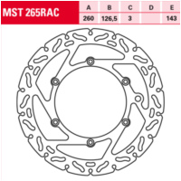 brake disc floating Racing MSW 265 RAC