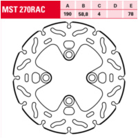 MSW 270 RAC brake disc, floating