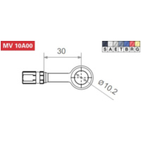 Fitting 10,2 mm, gerade Aluminium