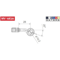 Fitting 10,2 mm, 20° gewinkelt, rot MV10E20R