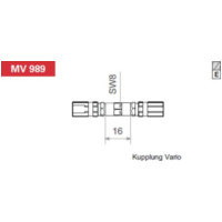 Kupplung MV989, 180°