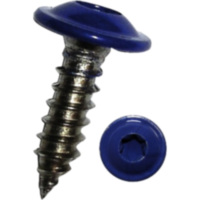 Blechschraube mit Bund 4.8 x 16 I-STERN blau A2 RAL5002