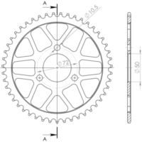 Steel-Rear Sprocket / Chain Wheel Supersprox 420/45t black