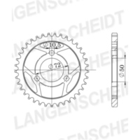 Steel-Rear Sprocket / Chain Wheel Supersprox 420/49t black