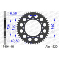 Alu-Kettenrad AFAM 420 - 49Z Silber 17104N49