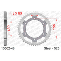 Steel Chain Wheel - Rear Sprocket AFAM 520 - 43t SILVER 1050143