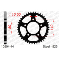 Steel Chain Wheel - Rear Sprocket AFAM 520 - 50t SILVER 1050150