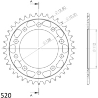 Steel-Rear Sprocket / Chain Wheel Supersprox 520/38t black 10509-38