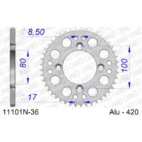 Steel Chain Wheel - Rear Sprocket AFAM 520 - 41t SILVER 1062741