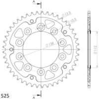 Stealth-Rear Sprocket / Chain Wheel Supersprox 525/46t gold 10613S46