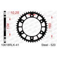Steel Chain Wheel - Rear Sprocket AFAM 525 - 40t BLACK 1061740