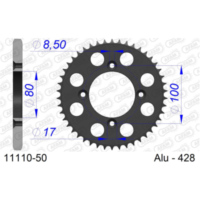 Alu-Kettenrad AFAM 420 - 49Z Silber 11104N49