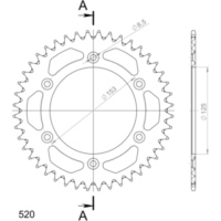 Alu-Rear Sprocket / Chain Wheel Supersprox 520/43t black 11212AK43