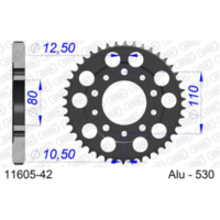Alu Chain Wheel - Rear Sprocket AFAM 520 - 45t Gun Metal 1150945