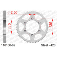 Alu-Kettenrad AFAM 520 - 46Z Gun Metal 1150946