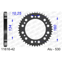 Alu Chain Wheel - Rear Sprocket AFAM 530 - 42t Gun Metal 1160542