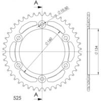 Alu-Rear Sprocket / Chain Wheel Supersprox 525/41t black 11617AK41