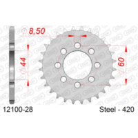 Alu-Kettenrad AFAM 525 - 42Z Gun Metal 1161742