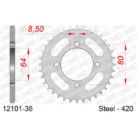 Alu-Kettenrad AFAM 520 - 45Z Gun Metal 1161845