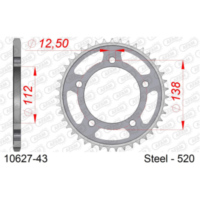 Racing Steel Chain Wheel - Rear Sprocket AFAM 420 - 43t BLACK 10618RLK43