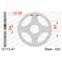 Stahl-Kettenrad AFAM 420 - 32Z Silber 1210032