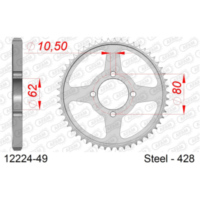 Stahl-Kettenrad AFAM 428 - 53Z Silber 1220453