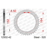 Stahl-Kettenrad AFAM 428 - 45Z Silber 1232545