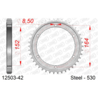 Stahl-Kettenrad AFAM 530 - 36Z Silber 1240136