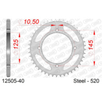 Steel Chain Wheel - Rear Sprocket AFAM 530 - 41t SILVER 1240141