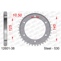 Steel Chain Wheel - Rear Sprocket AFAM 520 - 41t SILVER 1250241