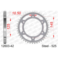 Steel Chain Wheel - Rear Sprocket AFAM 520 - 44t SILVER 1250544