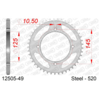 Stahl-Kettenrad AFAM 520 - 39Z Silber 1240739