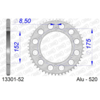 Stahl-Kettenrad AFAM 525 - 42Z Schwarz 1281542