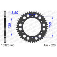 Stahl-Kettenrad AFAM 525 - 44Z Schwarz 1281544