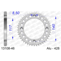 Racing Steel Chain Wheel - Rear Sprocket AFAM 630 - 47t BLACK 12814RLK47