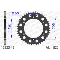 Steel Chain Wheel - Rear Sprocket AFAM 525 - 47t BLACK 1281647