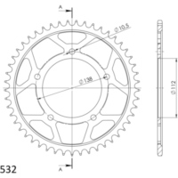 Stahl-Kettenrad Supersprox 532 - 49Z schwarz