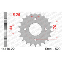 Alu Chain Wheel - Rear Sprocket AFAM 525 - 44t Gun Metal 1381544