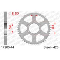 Alu Chain Wheel - Rear Sprocket AFAM 525 - 46t Gun Metal 1381546