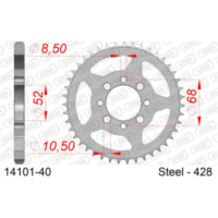 Alu-Kettenrad AFAM 520 - 48Z Gun Metal 1381448