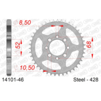 Alu-Kettenrad AFAM 520 - 50Z Gun Metal 1381450