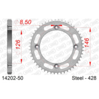 Stahl-Kettenrad AFAM 420 - 48Z Silber 1410048